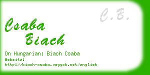 csaba biach business card